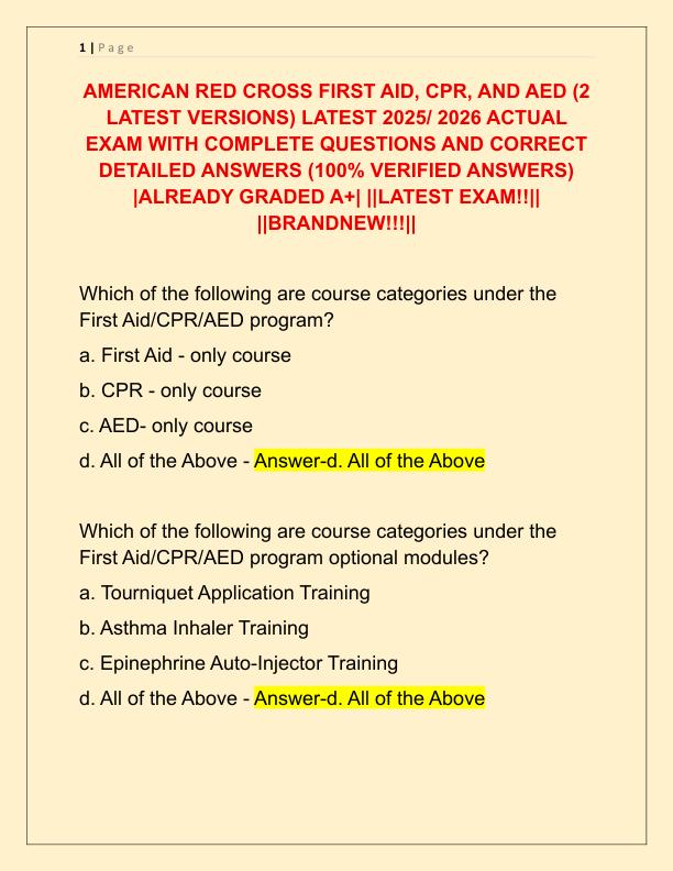 AMERICAN RED CROSS FIRST AID