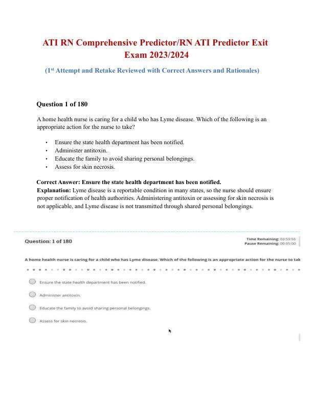 ATI RN Comprehensive Predictor Review Latest Update