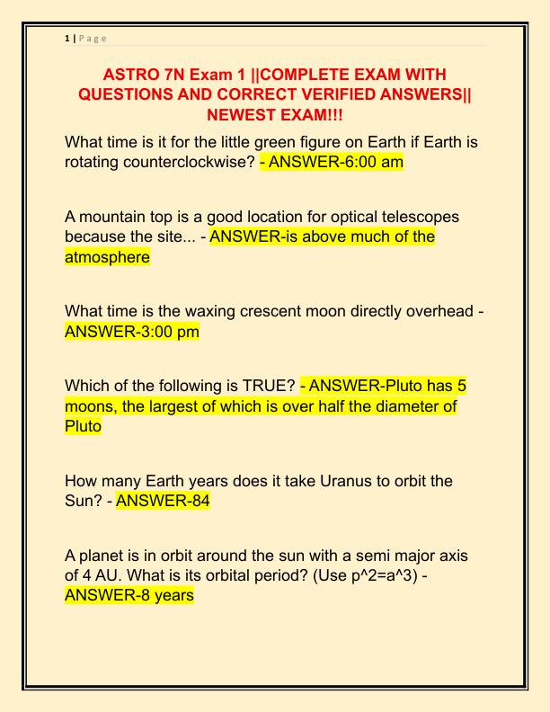 ASTRO 7N Exam 1