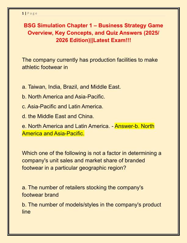 BSG Simulation Chapter 1
