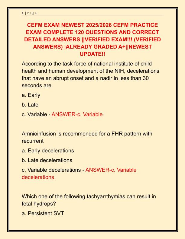 CEFM EXAM NEWEST 2021