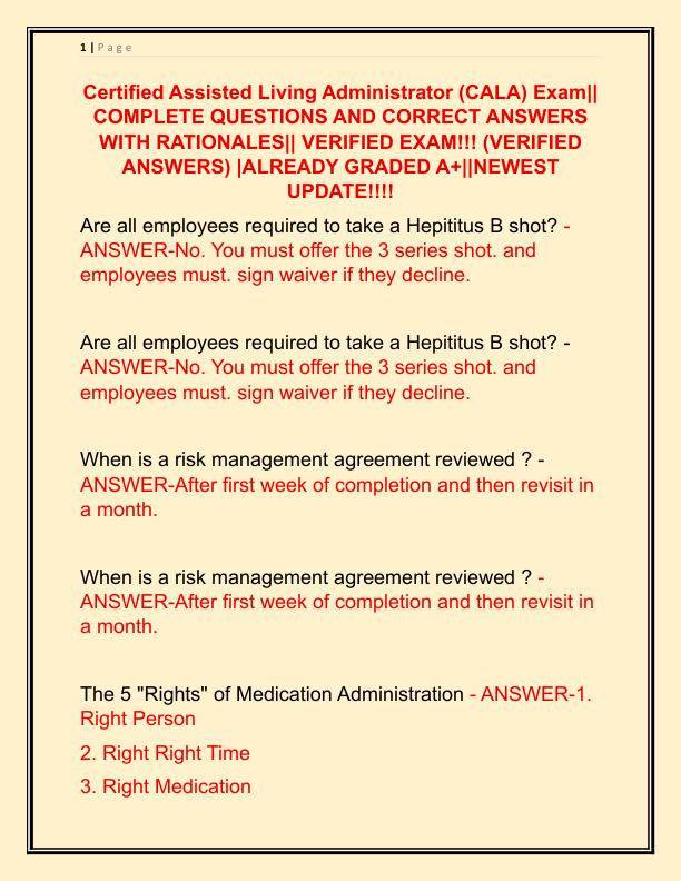 Certified Assisted Living Administrator