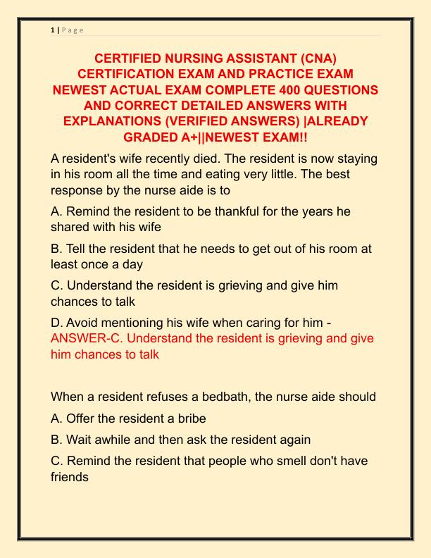 CERTIFIED NURSING ASSISTANT