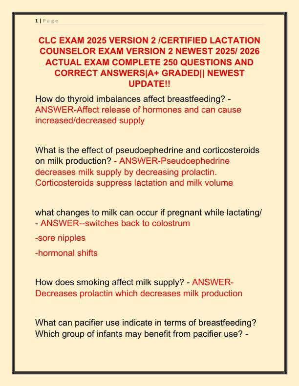 CLC EXAM 2025 VERSION 2