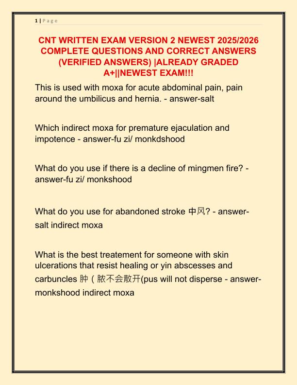 CNT WRITTEN EXAM VERSION 2 NEWEST 2025