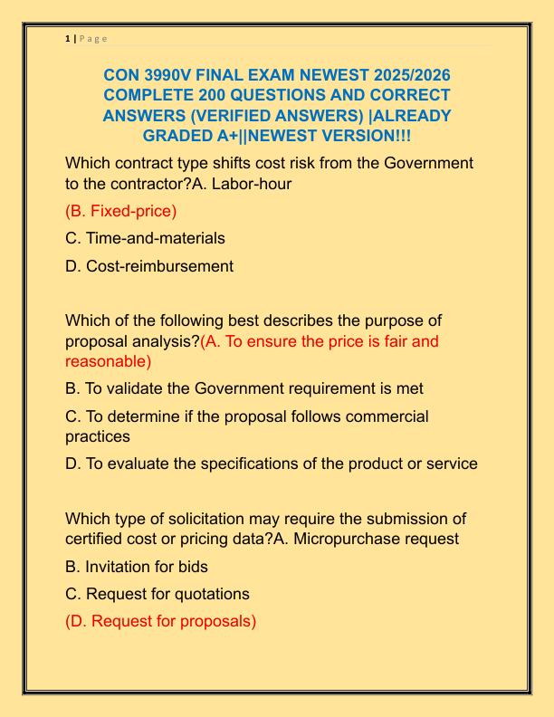 CON 3990V FINAL EXAM NEWEST 2025