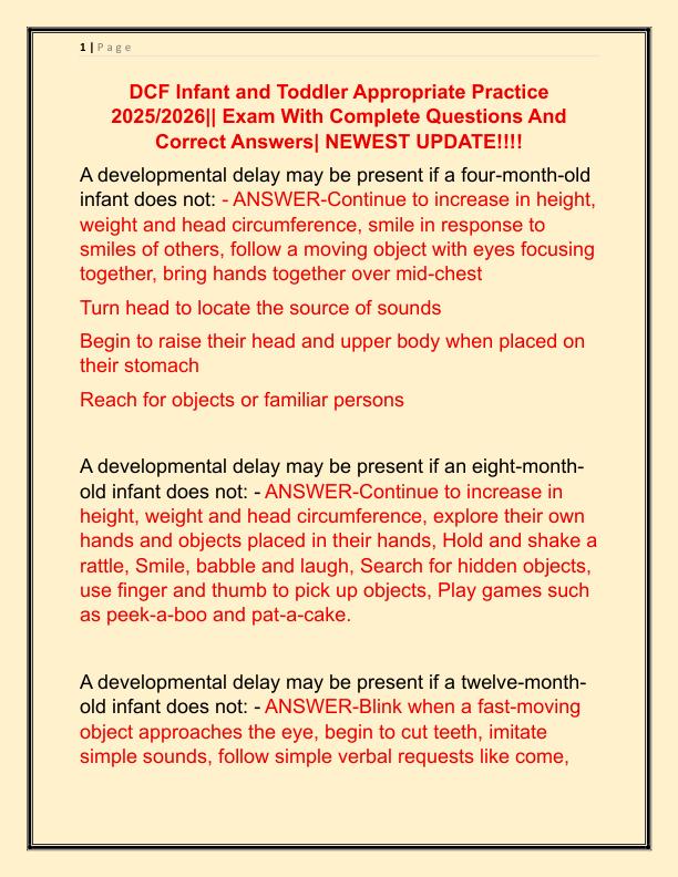 DCF Infant and Toddler Appropriate Practice 2025