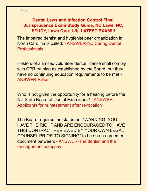 Dental Laws and Infection Control Final