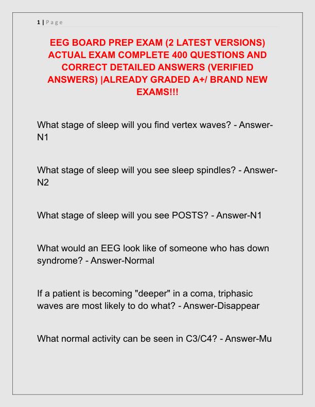 EEG BOARD PREP EXAM