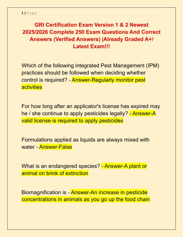 GRI Certification Exam Version 1