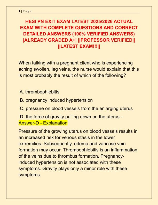 HESI PN EXIT EXAM LATEST 2025