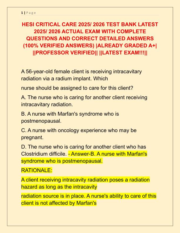 HESI CRITICAL CARE 2025