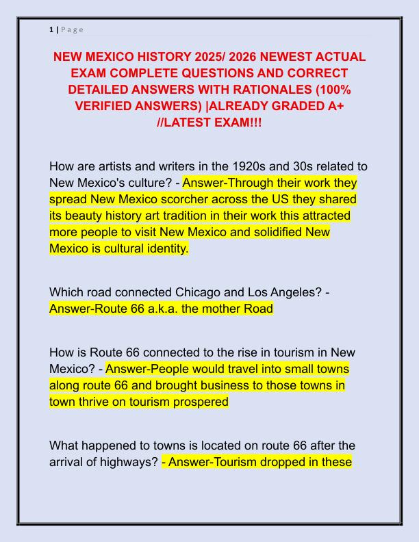 NEW MEXICO HISTORY 2025