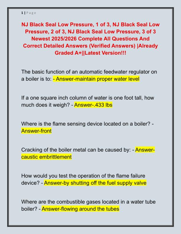 NJ Black Seal Low Pressure