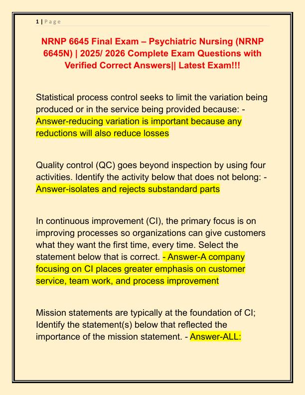 NRNP 6645 Final Exam