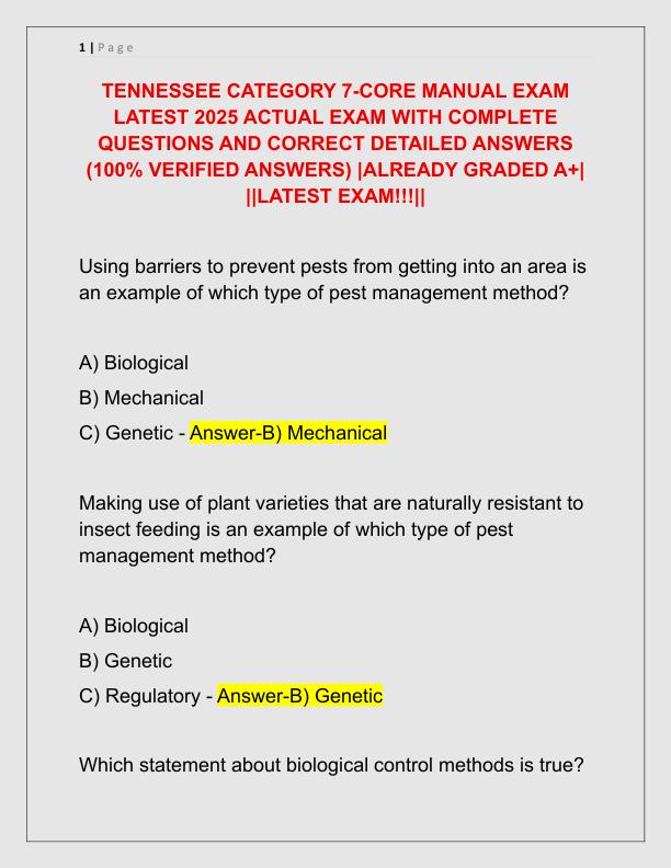 TENNESSEE CATEGORY 7