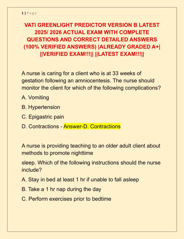 VATI GREENLIGHT PREDICTOR VERSION B LATEST 2025