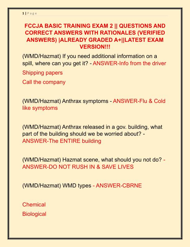 FCCJA BASIC TRAINING EXAM 2