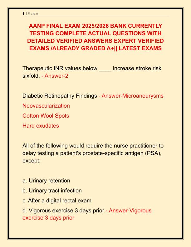 AANP FINAL EXAM 2025