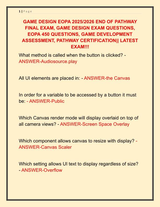 GAME DESIGN EOPA 2025