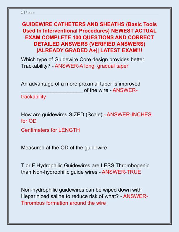 GUIDEWIRE CATHETERS AND SHEATHS