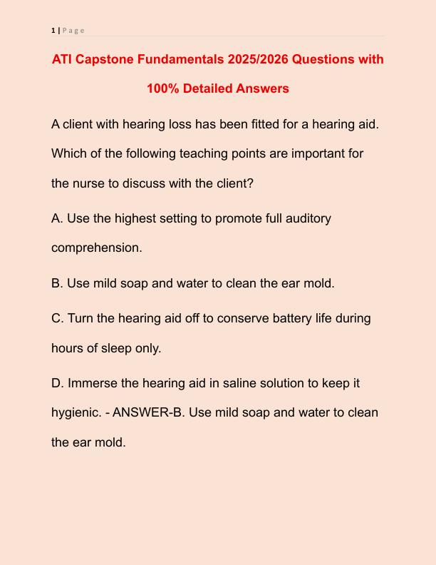 ATI Capstone Fundamentals