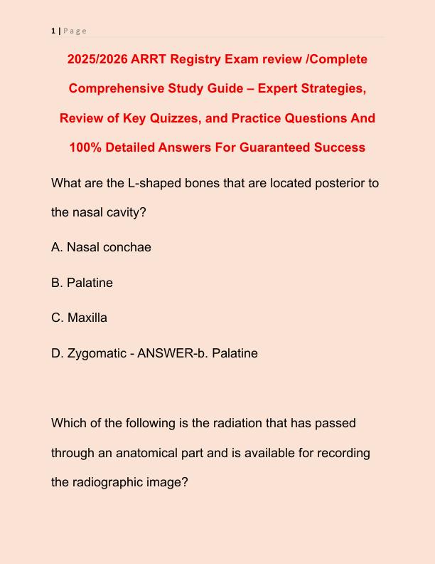 ARRT Registry Exam review