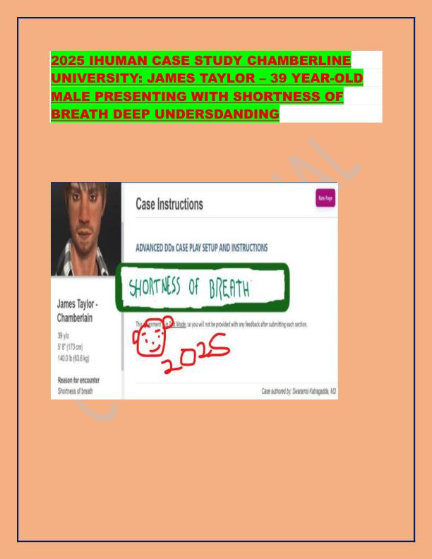 2025 IHUMAN CASE STUDY CHAMBERLINE UNIVERSITY