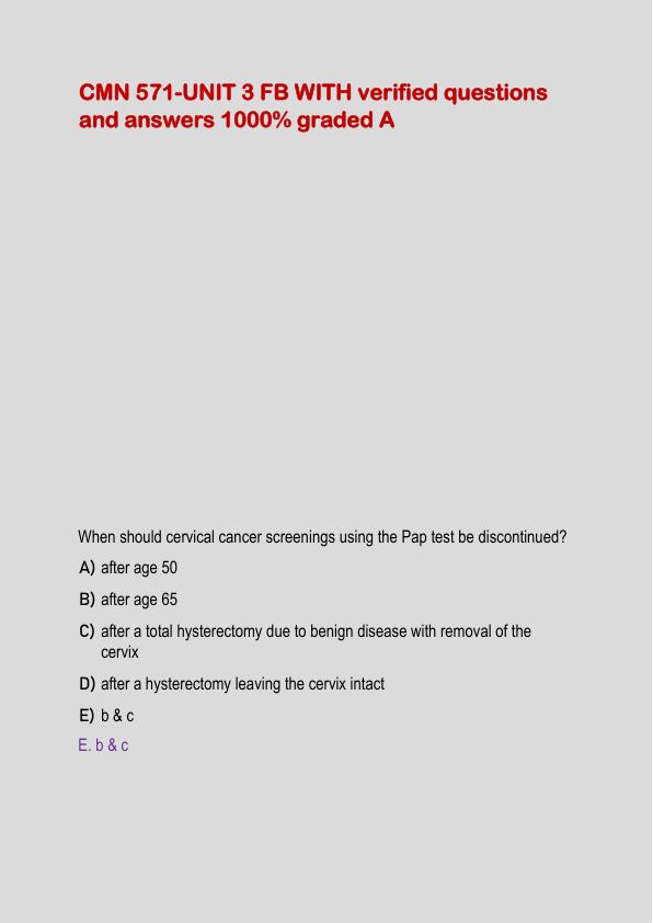 mobile-preview-CMN 571-UNIT 3 FB WITH verified questions and answers 1000% graded A