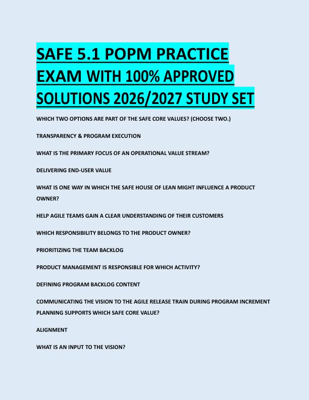mobile-preview-SAFE 5.1 POPM PRACTICE  EXAM WITH 100% APPROVED  SOLUTIONS 2026/2027 STUDY SET 