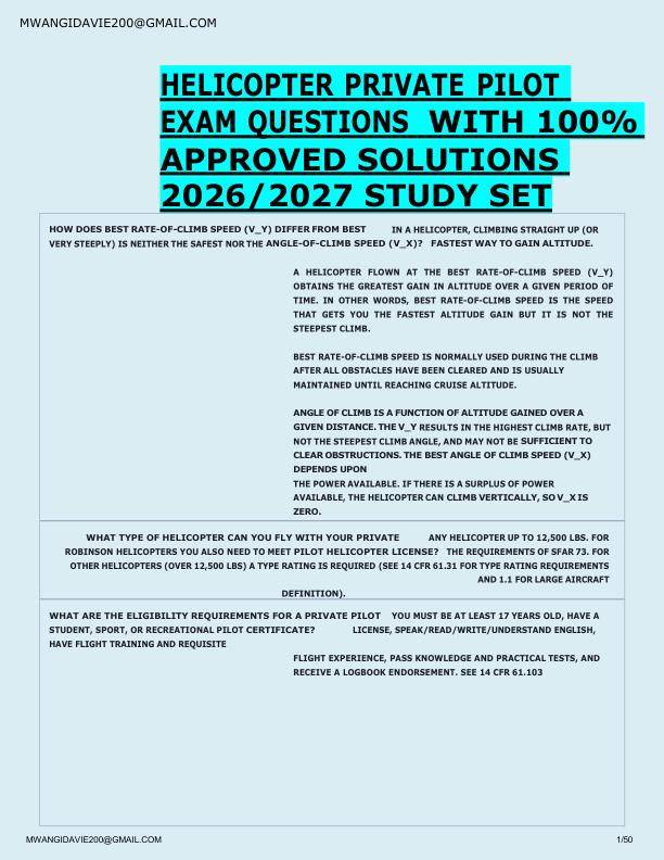 mobile-preview-HELICOPTER PRIVATE PILOT  EXAM QUESTIONS  WITH 100%  APPROVED SOLUTIONS  2026/2027 STUDY SET 