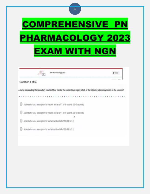 mobile-preview-COMPREHENSIVE  PN PHARMACOLOGY 2023 EXAM WITH NGN