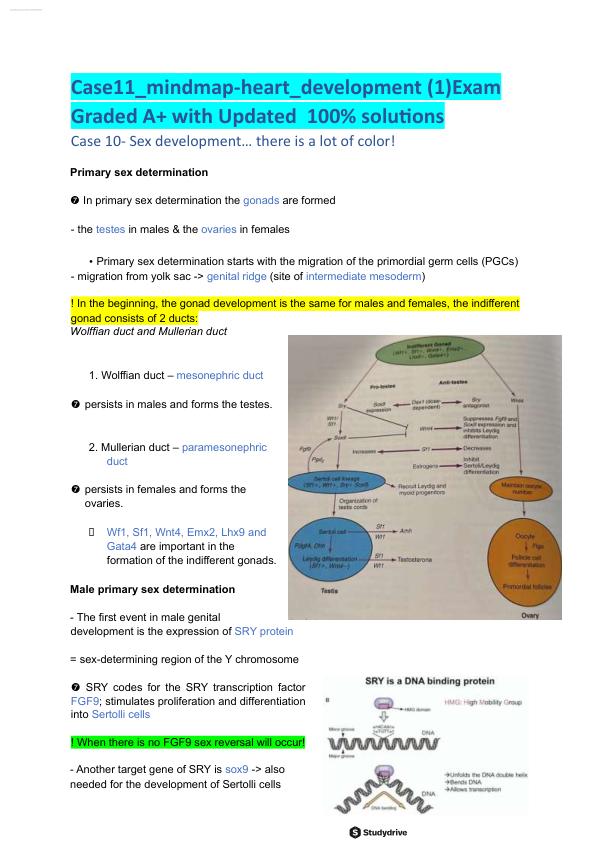 mobile-preview-Case 10- Sex development.. Exam Graded A+ with Updated  100% solutions