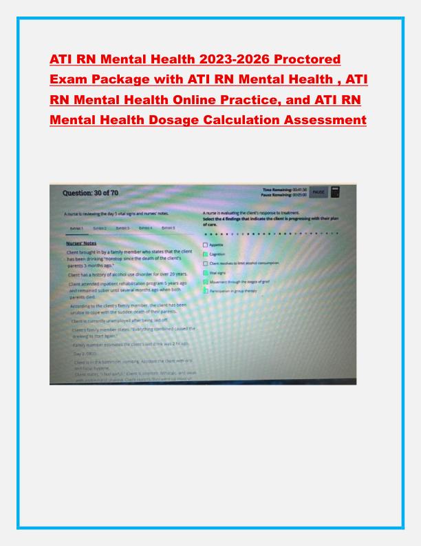 ATI RN Mental Health 2023