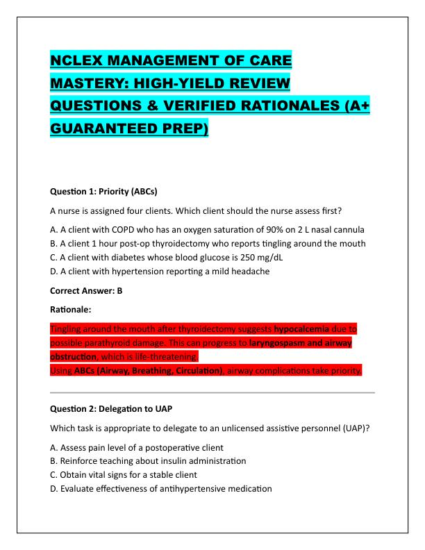 mobile-preview-NCLEX MANAGEMENT OF CARE MASTERY