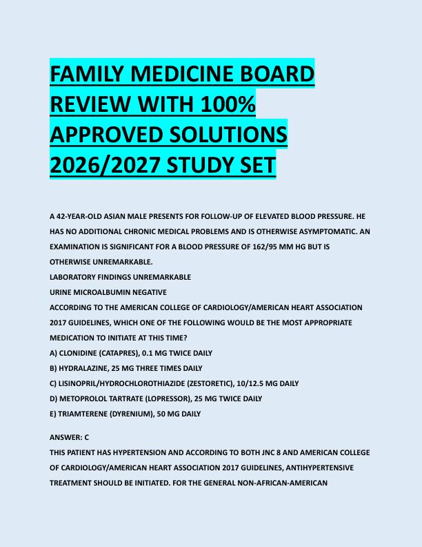 mobile-preview-FAMILY MEDICINE BOARD  REVIEW WITH 100%  APPROVED SOLUTIONS  2026/2027 STUDY SET
