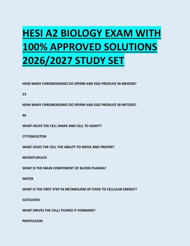mobile-preview-HESI A2 BIOLOGY EXAM WITH  100% APPROVED SOLUTIONS  2026/2027 STUDY SETHESI A2 BIOLOGY EXAM WITH  100% APPROVED SOLUTIONS  2026/2027 STUDY SET