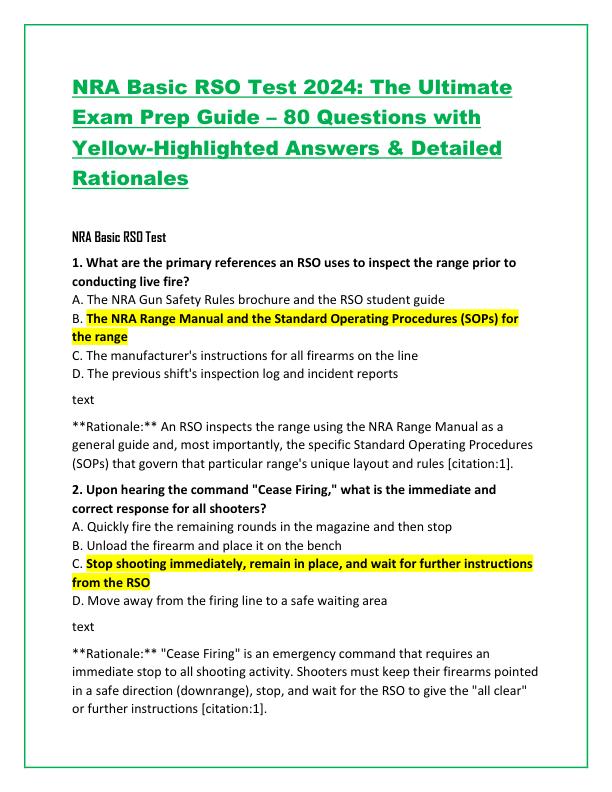 NRA Basic RSO Test 2024