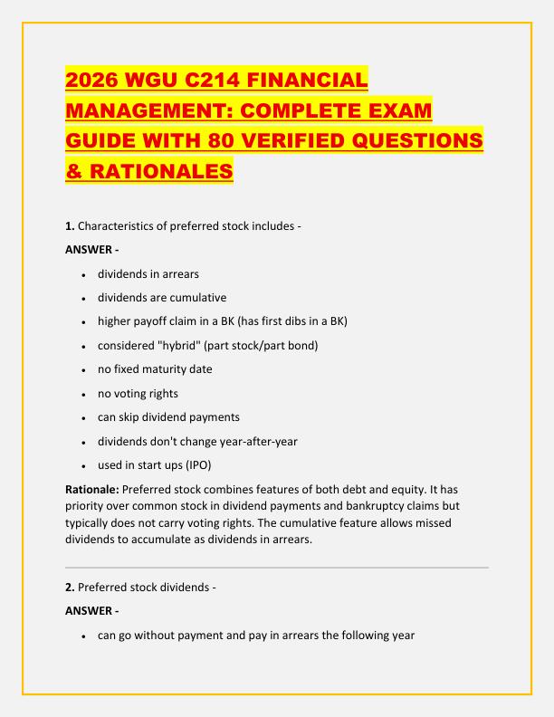 mobile-preview-2026 WGU C214 FINANCIAL MANAGEMENT