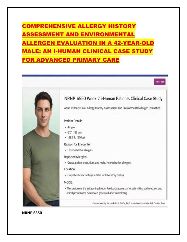 mobile-preview-COMPREHENSIVE ALLERGY HISTORY ASSESSMENT AND ENVIRONMENTAL ALLERGEN EVALUATION IN A 42