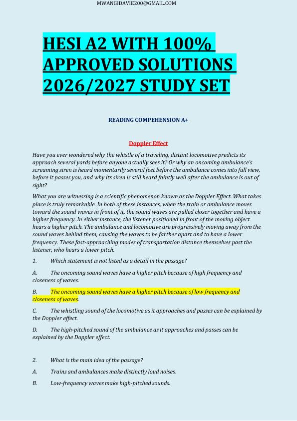 mobile-preview-HESI A2 WITH 100%  APPROVED SOLUTIONS  2026/2027 STUDY SET