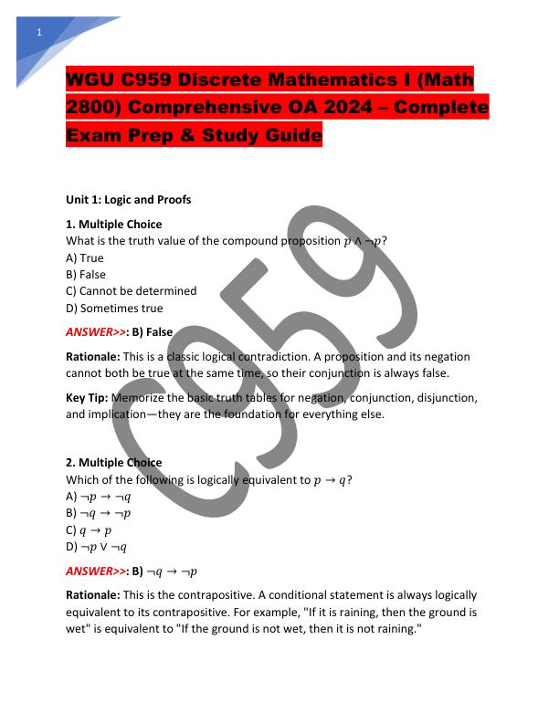 mobile-preview-WGU C959 Discrete Mathematics I