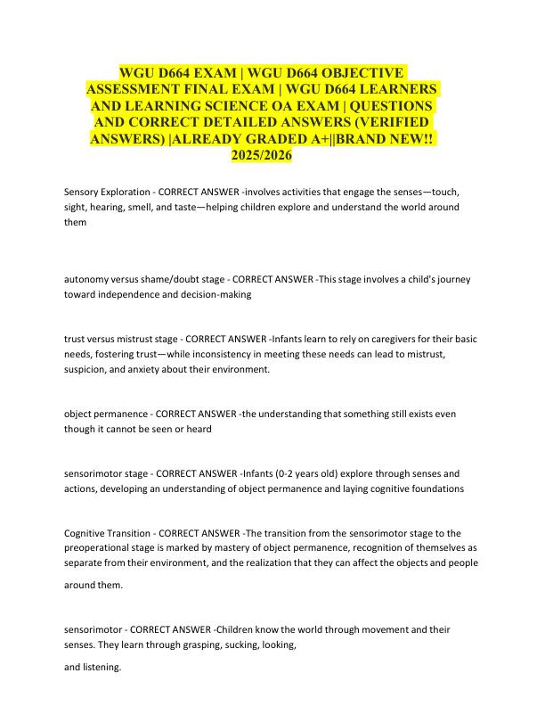 mobile-preview-WGU D664 EXAM WGU D664 OBJECTIVE ASSESSMENT FINAL EXAM WGU D664 LEARNERS AND LEARNING SCIENCE OA GRADED A+ NEW!! 20252026