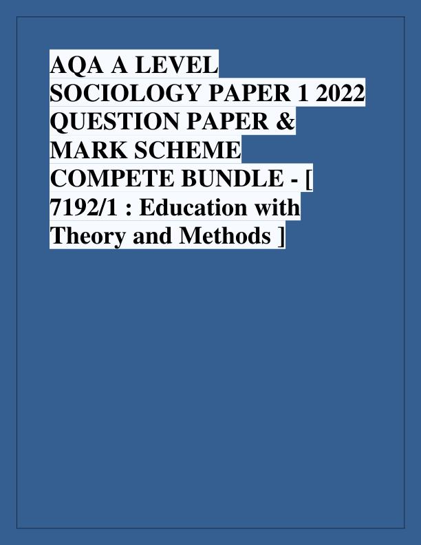 mobile-preview-AQA A LEVEL SOCIOLOGY PAPER 1 2022 QUESTION PAPER