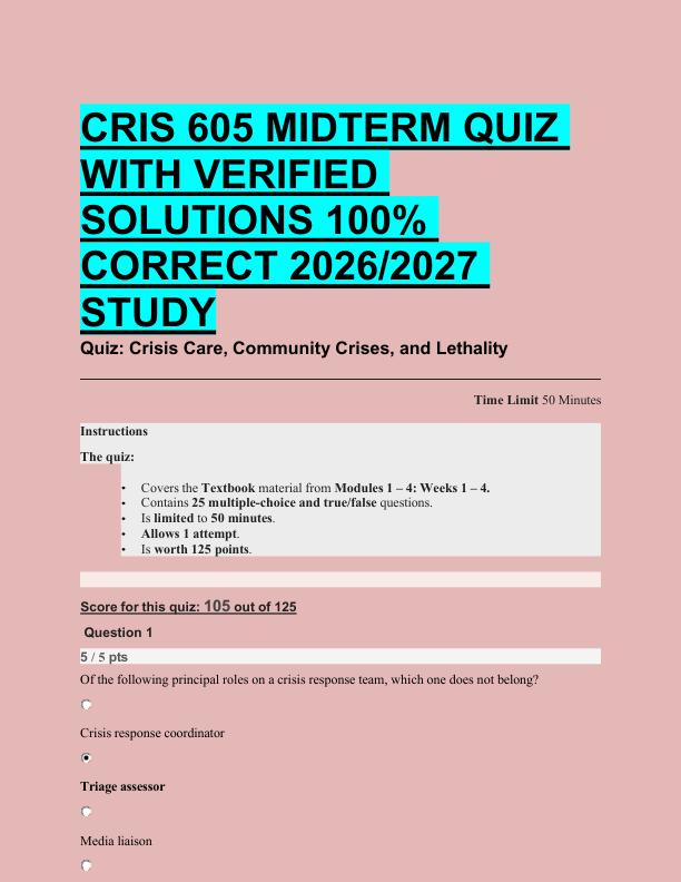mobile-preview-CRIS 605 MIDTERM QUIZ  WITH VERIFIED  SOLUTIONS 100%  CORRECT 2026/2027  STUDY