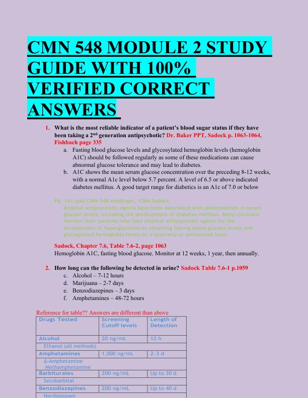 CMN 548 MODULE 2 STUDY  GUIDE WITH 100%  VERIFIED CORRECT  ANSWERS
