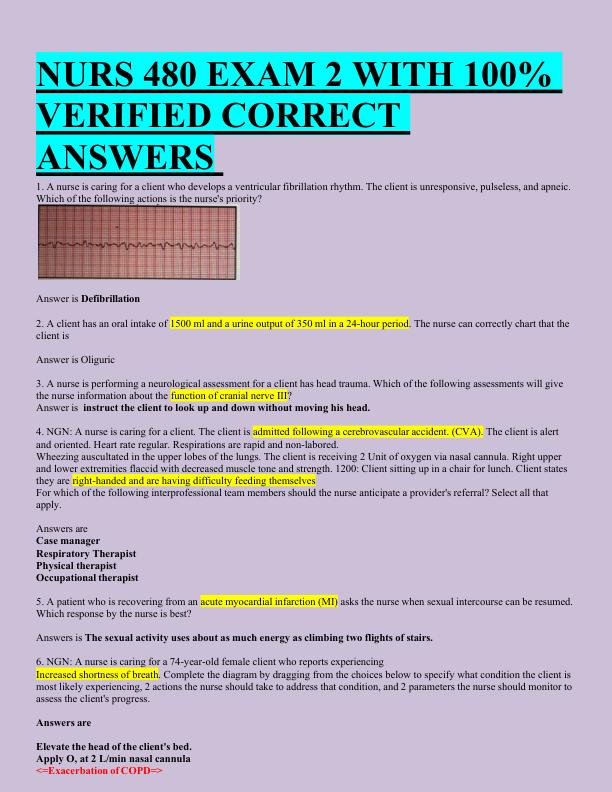 mobile-preview-NURS 480 EXAM 2 WITH 100%  VERIFIED CORRECT  ANSWERS 