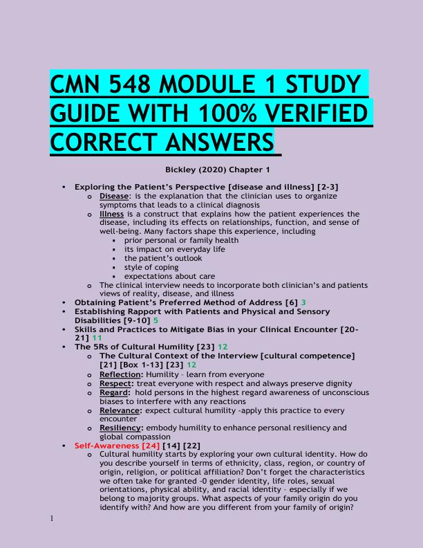 mobile-preview-CMN 548 MODULE 1 STUDY  GUIDE WITH 100% VERIFIED  CORRECT ANSWERS