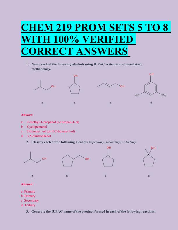 mobile-preview-CHEM 219 PROM SETS 5 TO 8  WITH 100% VERIFIED  CORRECT ANSWERS