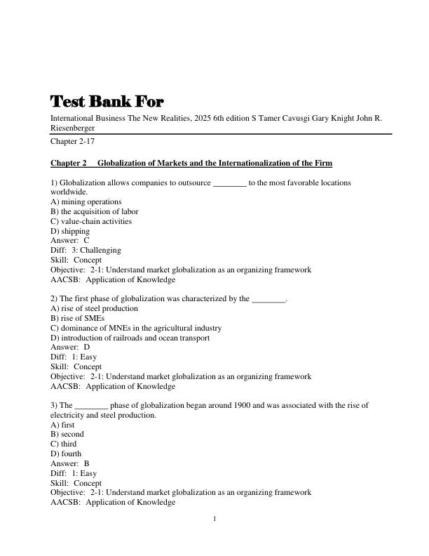 mobile-preview-Test Bank For International Business The New Realities, 2025 6th Edition by S Tamer Cavusgi Gary Knight John R. Riesenberger Chapter 2-17